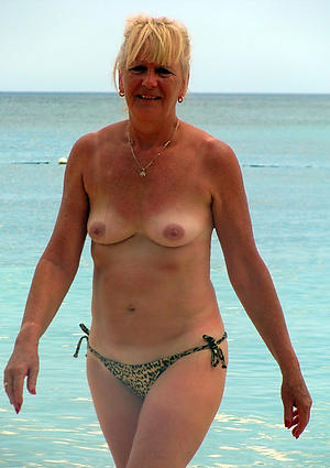 ancient lady on beach private pics