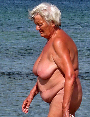 nude granny greater than the beach untrained slut