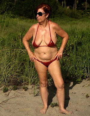despondent bikini older women love posing nude