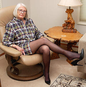 sexy high heel granny homemade thin