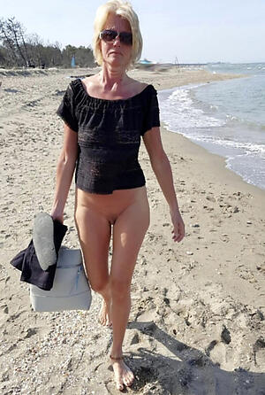 pic with older woman on beach
