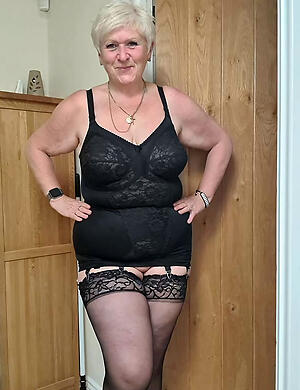 sexy horny granny in lingerie work lacking