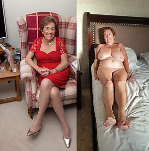 dressed undressed beautiful granny show off