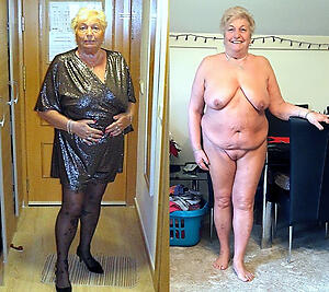porn dressed undressed older woman