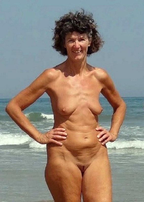 Nude pics of granny at the beach